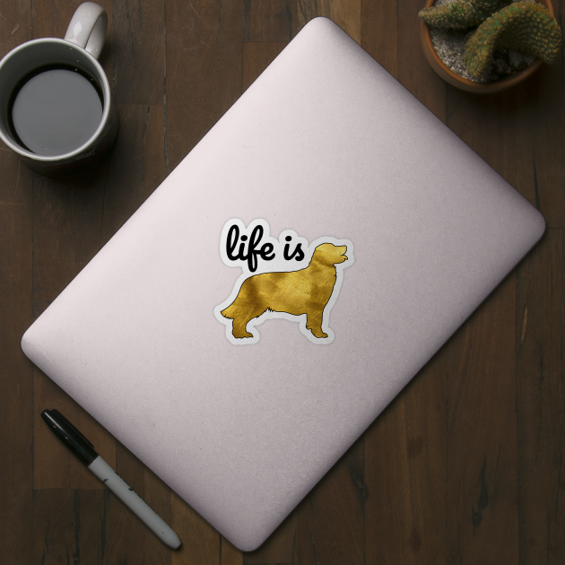 Golden Retriever Dog Gift Shirt Life Is Golden by teeleoshirts